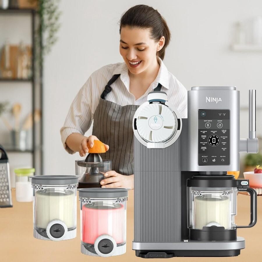 4-delige Set Reservebakjes voor Ninja Creami NC701 Voor Slush & IJs