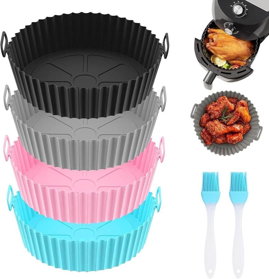 4-Delige Set Siliconen Vormen voor Heteluchtfriteuse en Airfryer Accessoires