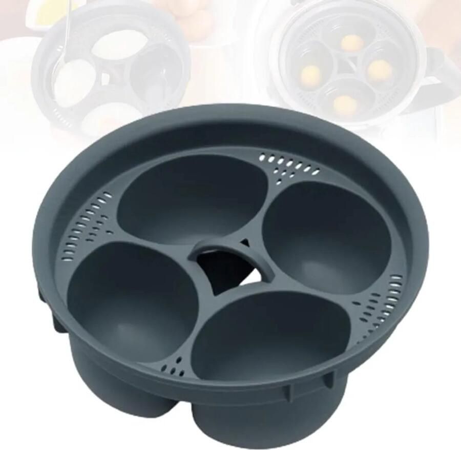 4-eieraccessoire Keukenaccessoire Geschikt voor Thermomix TM6 eierkoker Geschikt voor Thermomix TM5 stoommandje Geschikt voor 4 eieren Geschikt voor TM6 TM5