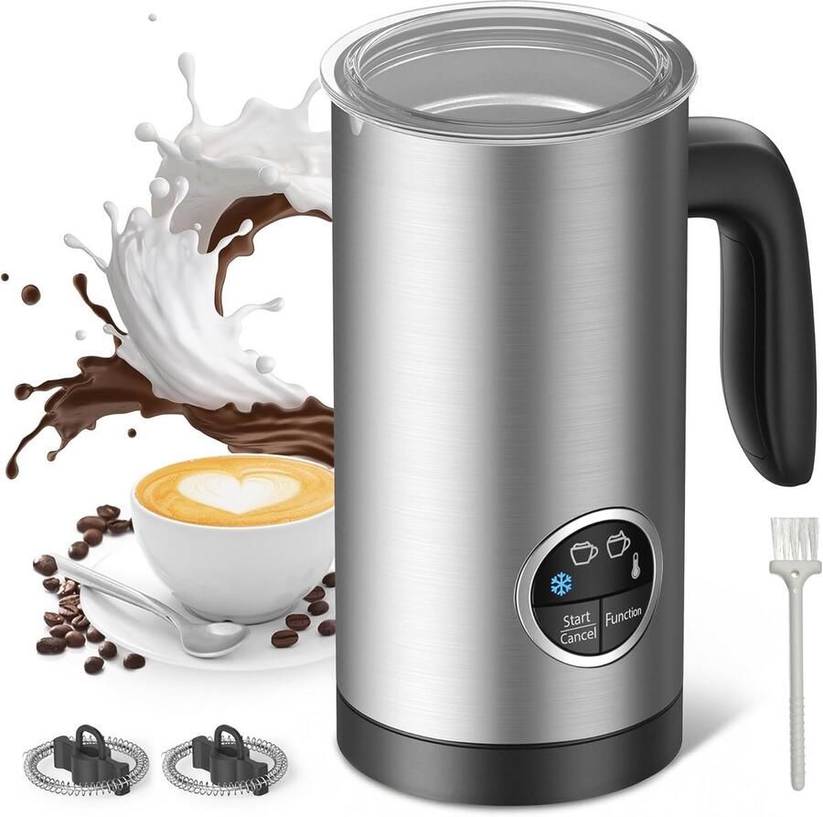 4-in-1 Automatische Melkopschuimer 300ml 500W Zwart