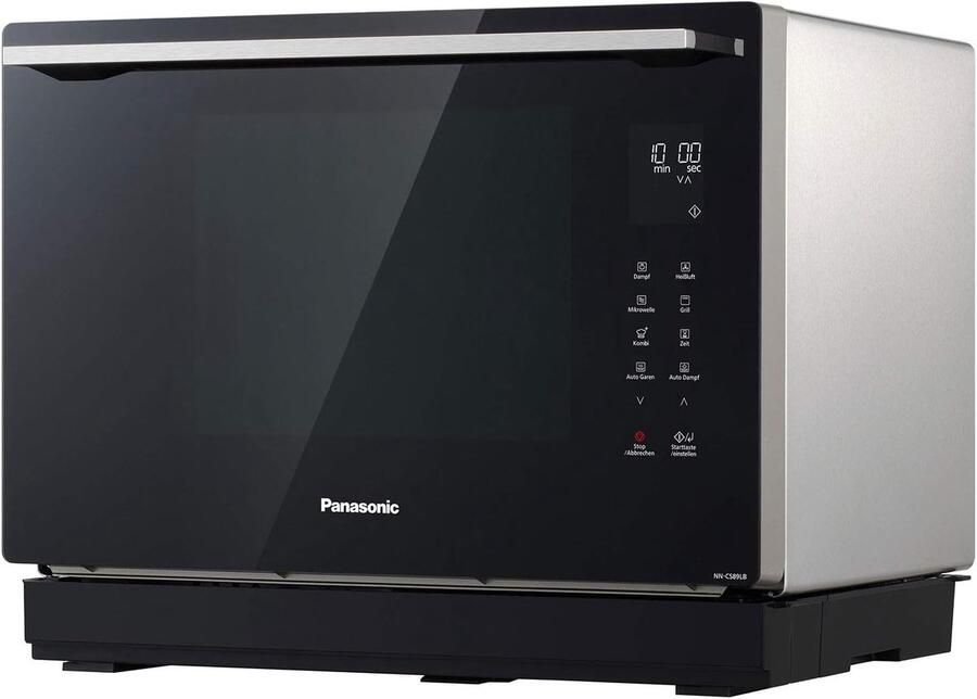 4-in-1 combi magnetron met stoomoven en heteluchtfunctie 31 liter zwart roestvrij staal