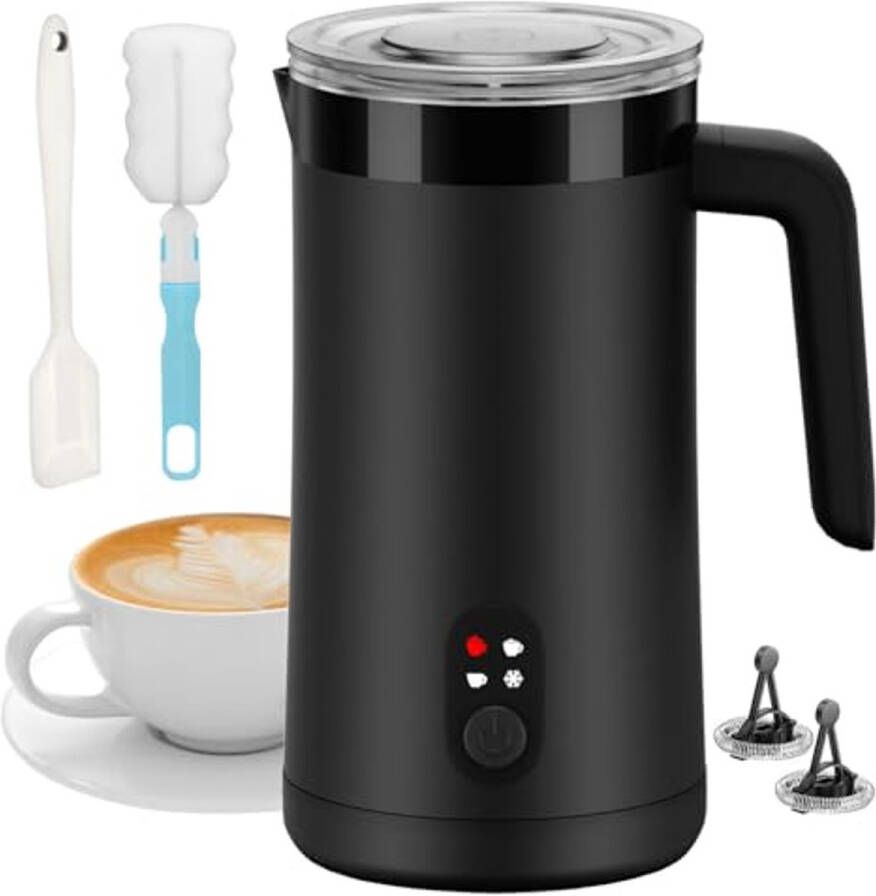 4-in-1 Elektrische Melkopschuimer 400 ml voor Warm en Koud Melkschuim Ideaal voor Latte Macchiato en Cappuccino
