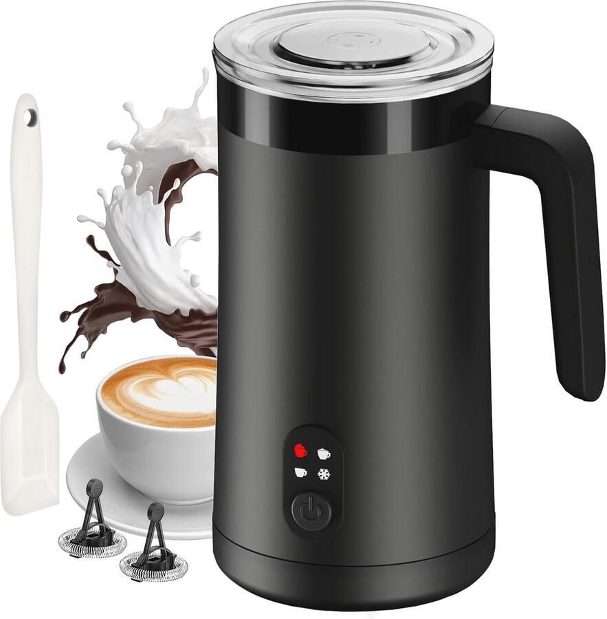 4-in-1 Elektrische Melkopschuimer 400 ml voor Warm en Koud Melkschuim Ideaal voor Latte Macchiato en Cappuccino