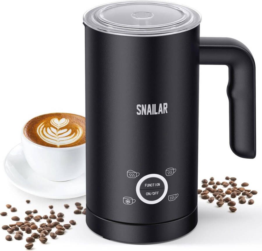 4-in-1 elektrische melkopschuimer en steamer 10 oz 300 ml roestvrij staal voor latten cappuccino's macchiato en warme chocolademelk