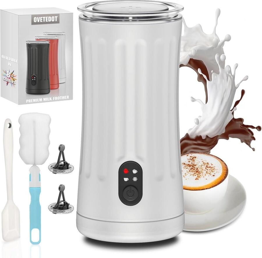 4-in-1 Elektrische Melkopschuimer voor Heet en Koud Melkschuim Automatische Uitschakeling voor Latte Macchiato Cappuccino