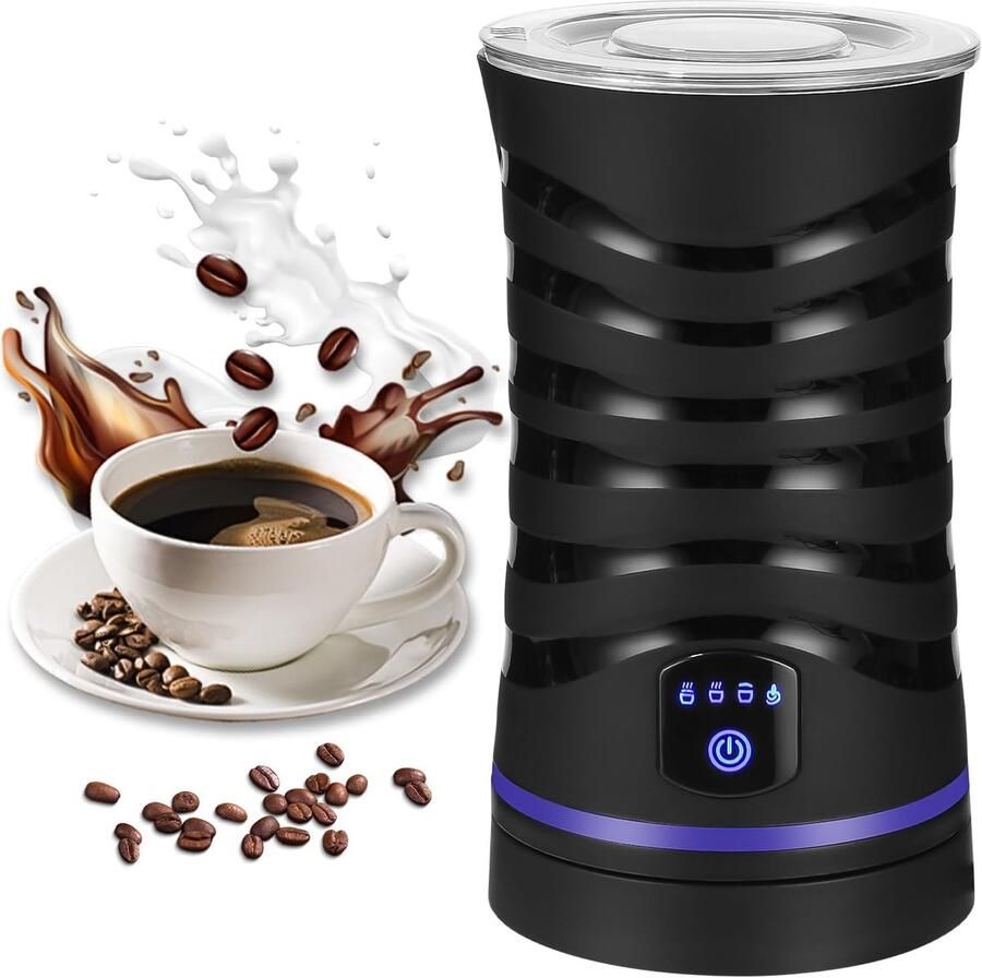 4-in-1 elektrische melkschuimer met antiaanbaklaag voor warme en koude melkschuim automatische uitschakeling ideaal voor koffie en melk