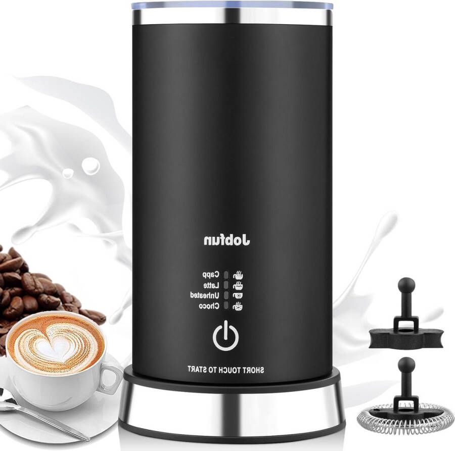 4-in-1 Hot Cold Milk Frother One Click Operation for Cappuccino Latte