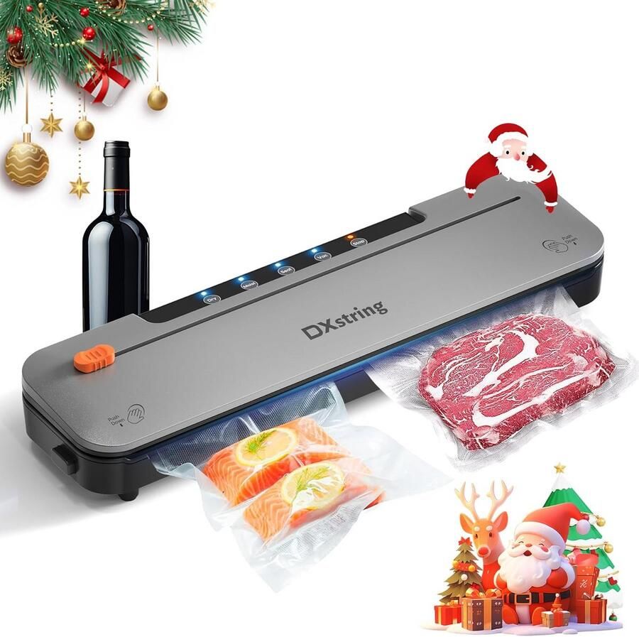 4-in-1 Vacuümsealer voor Voedsel Vacuümmachine met 15 Zakken 30 cm Lasnaad Droog en Vochtig Modus