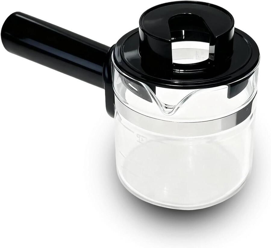 4 kopjes espresso-accessoires Espresso glas koffiepot vervanging voor IMUSA Hamilton Beach Mr.Coffee Breville UNIVEN Espressomachine zwart handvat