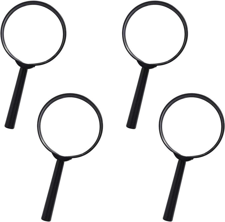 4 Kunststof Vergrootglazen Optische Huishoudvergroting Beeld- En Woordlezers Voor Ouderen En Ontdekkings- En Speelaccessoires Voor Kinderen