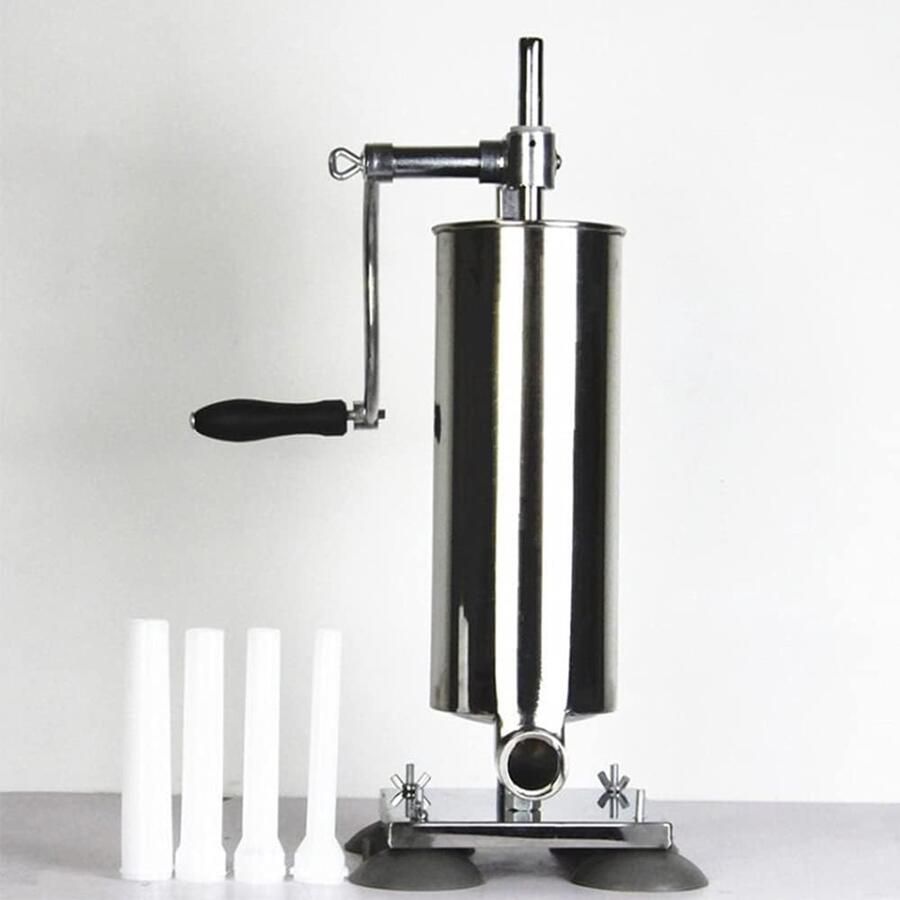 4 l verticale worstmachine worstvuller van roestvrij staal met 4 verschillende diameters 43 x 16 5 x 16 5 cm