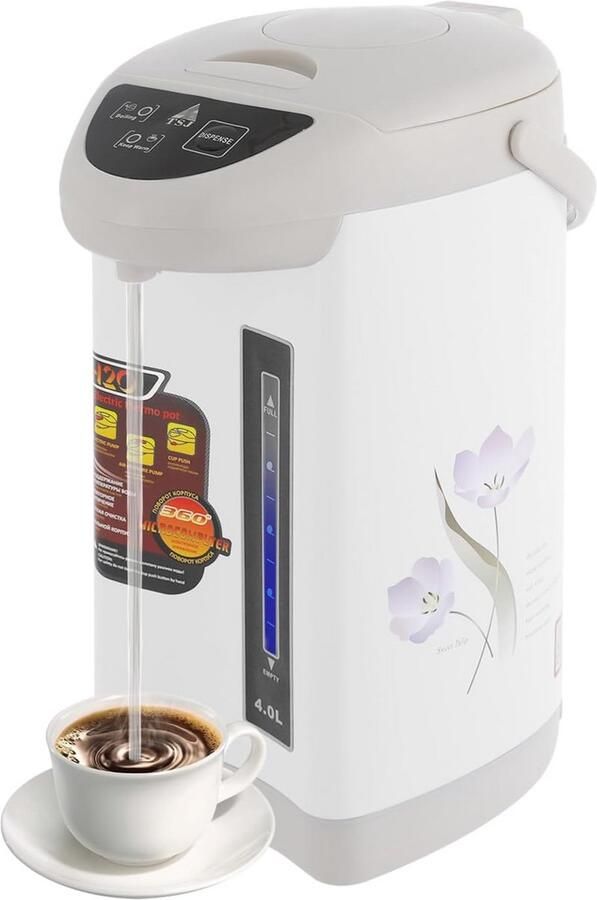 4 Liter Warmwaterdispenser Tappende Waterkoker 750W met Thermostaat voor Thee en Meer
