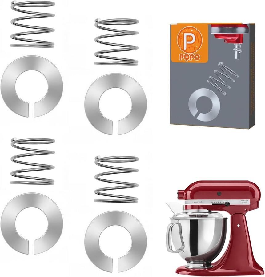 4-Pack RVS Onderdelen voor Keukenmachine Accessoires Mengkom Stabilisator