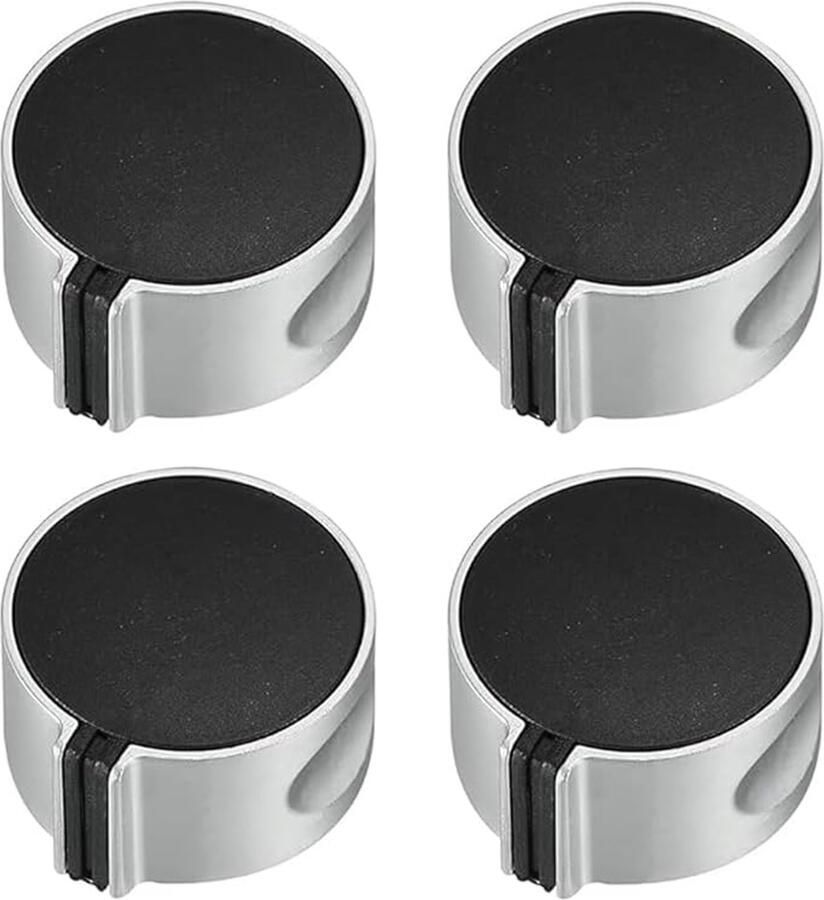 4-pack vervangende accessoires voor gasfornuisknoppen. 8 mm knopafdekking geschikt voor universele gasfornuizen