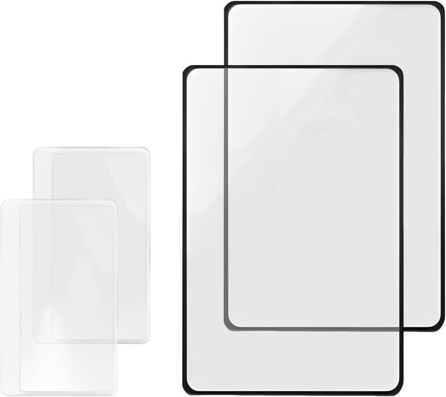 4 stuks 3 x volledige pagina's leesvergrootglas groot en licht rechthoekig vergrootglas biedt een groot weergaveoppervlak voor pagina's van boeken voor het lezen van kleine letterkaarten voor mensen