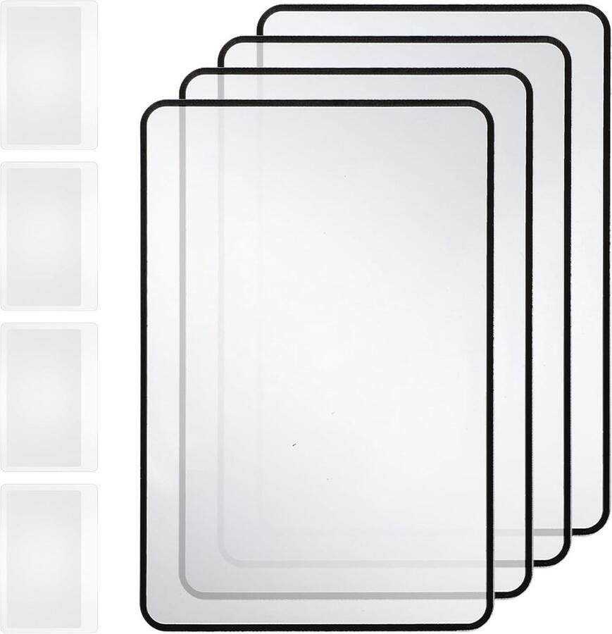 4 stuks 3x volledige pagina leesloep leeshulp vergroting groot en licht rechthoekige leesloepen kunststof lichte helderheid loep voor senioren en slechtzienden boeken kranten kleine afdrukken (8)