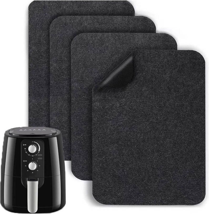4 stuks 43×30cm Hittebestendige mat voor airfryer Glijmat voor keukenapparatuur voor airfryer Verdikte isolatiemat voor aanrechtbladen Hittebestendige mat voor aanrechtbladen Geschikt voor Ninja Foodi airfryer koffiezetapparaat blender