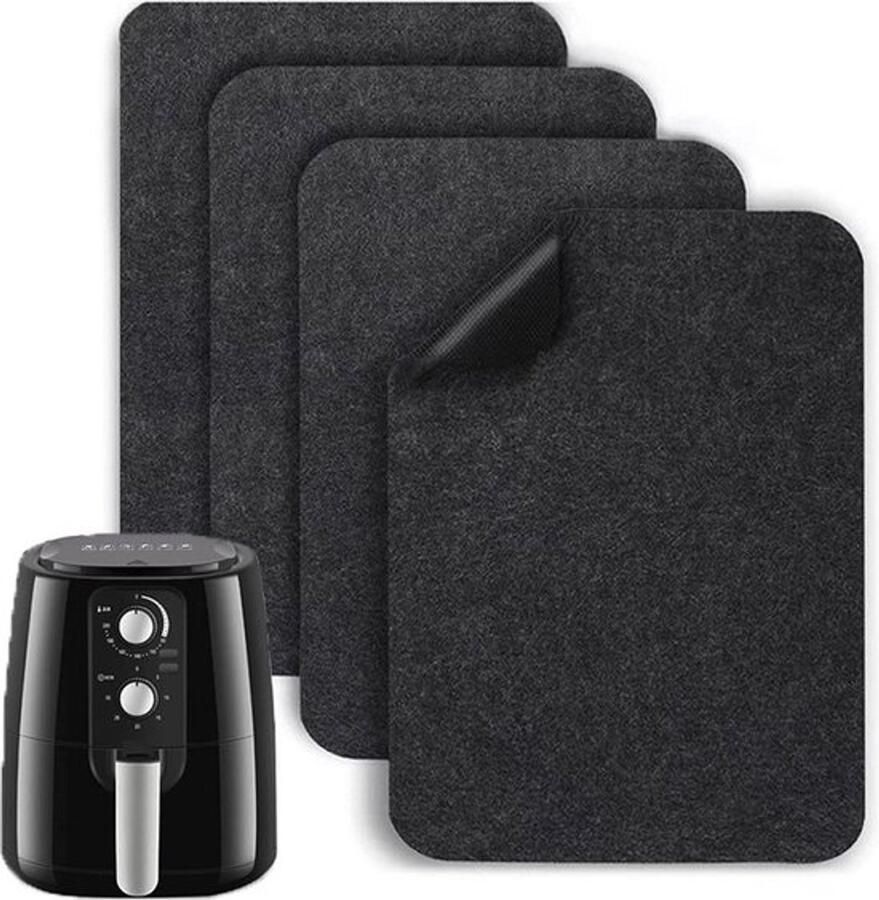 4 stuks 43×30cm Hittebestendige mat voor airfryer Glijmat voor keukenapparatuur voor airfryer Verdikte isolatiemat voor aanrechtbladen Hittebestendige mat voor aanrechtbladen Geschikt voor Ninja Foodi airfryer koffiezetapparaat blender