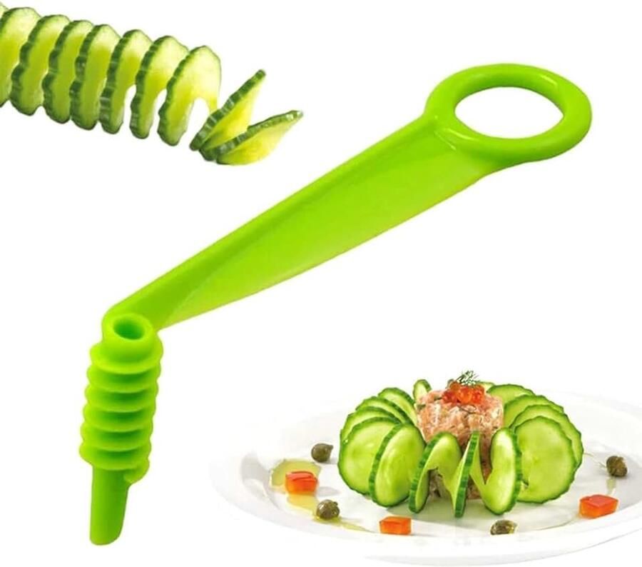 4 stuks aardappelspiraalsnijder groenten spiraalvormen groentesnijder voor komkommers wortelen en appels creatieve wortelsnijder keuken feestdecoratie