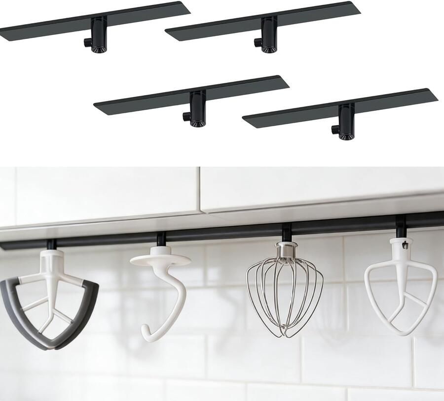 4 stuks accessoirehouders voor keukenmachines compatibel met accessoires houdt veilig keukenmachine-opzetstukken is de ideale keuze voor keukenorganisatie en opruiming