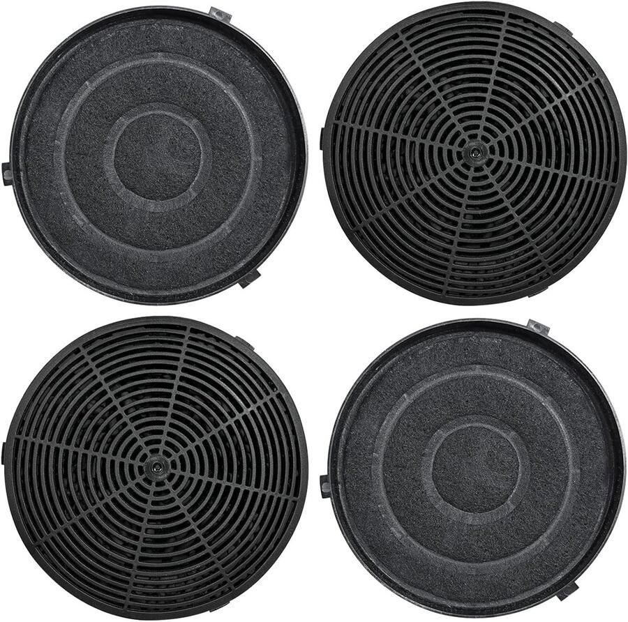 4 Stuks Actieve Koolstof Vervangfilters voor Afzuigkappen Geschikt voor Modellen en Verbeterde Luchtkwaliteit