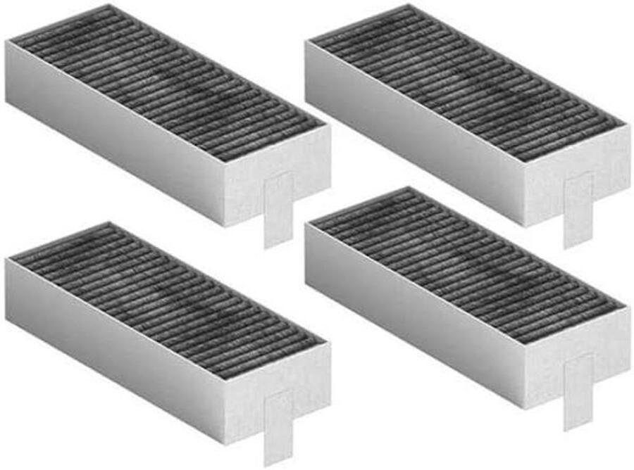 4 stuks actieve koolstoffilter voor afzuigkap Vervangfilter met recirculatie Siemens Bosch Neff Gaggenau Constructa Verbeterde luchtkwaliteit
