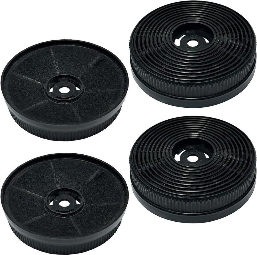 4 stuks Actieve Koolstoffilters CF140 voor Afzuigkappen en Luchtfilters Geschikt voor Modellen