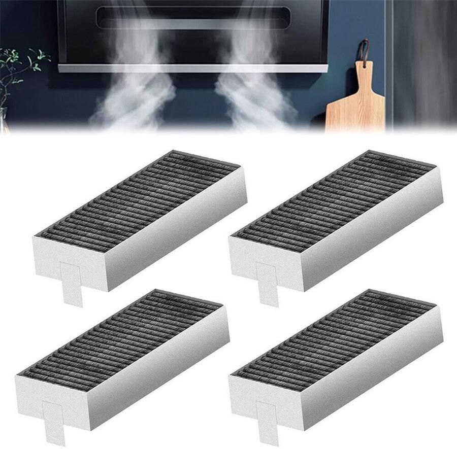4 Stuks Afzuigkap Koolstoffilter geschikt voor Neff Siemens en Bosch 17007505 17004796 HZ9VRCR0 HEZ9VRUD0 17007113