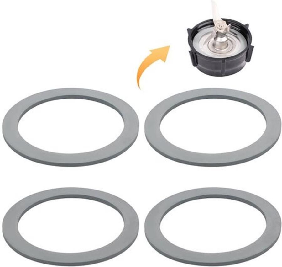 4 Stuks Blender Gasket O-ring Rubber Seal Vervangingsonderdelen Geschikt voor Blender
