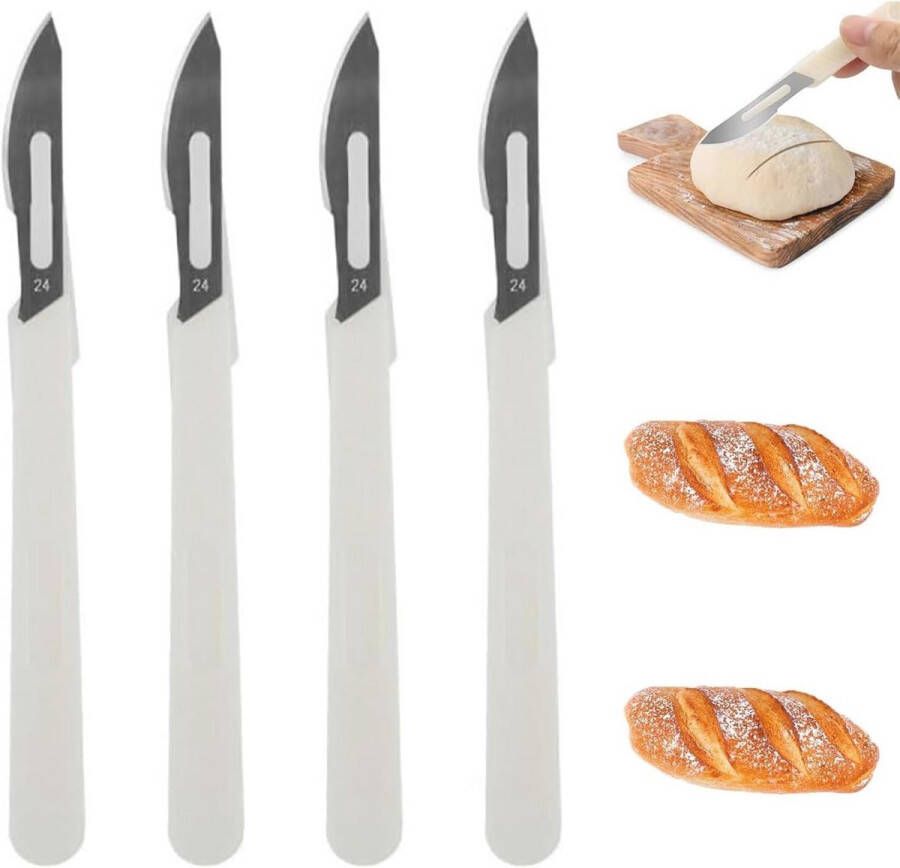 4 Stuks Broodsnijder voor Bakken Multifunctionele Snijtool voor Brood Taarten en Groenten