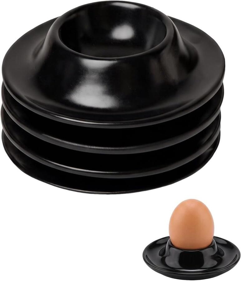 4 stuks eierdopjes van onbreekbaar kunststof eierhouder van voedselveilig materiaal keukenaccessoires ideaal voor kinderen en camping (wit)