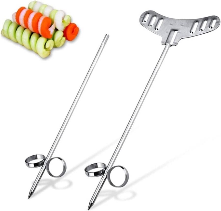 4 stuks Groenten Spiraal Mes Spiraal Aardappel Cutter Groente Spiraal Cutter Metalen Spiraal Groente Fruit Mes Groente Carving Tool