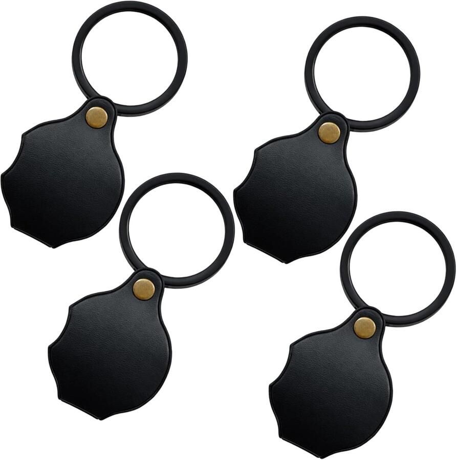 4 stuks mini-vergrootglas 10-voudige vergroting zakvergrootglas 10 x inklapbaar als klein vergrootglas om te lezen mini opvouwbaar voor boeken kranten kaarten klein draagbaar