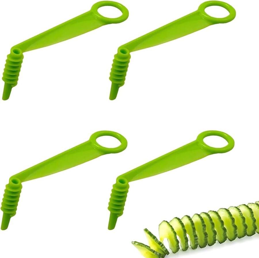 4 stuks spiraalsnijders voor groenten radijssnijder aardappelspiraalsnijder aardappelspiraal aardappelsnijder spiralen