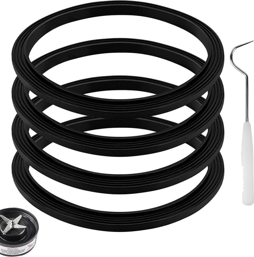 4 Stuks Vervangende Onderdelen voor Blender Siliconen Ring en Deksel Geschikt voor NutriBullet N17-1001 Duurzaam en Precisie Passend