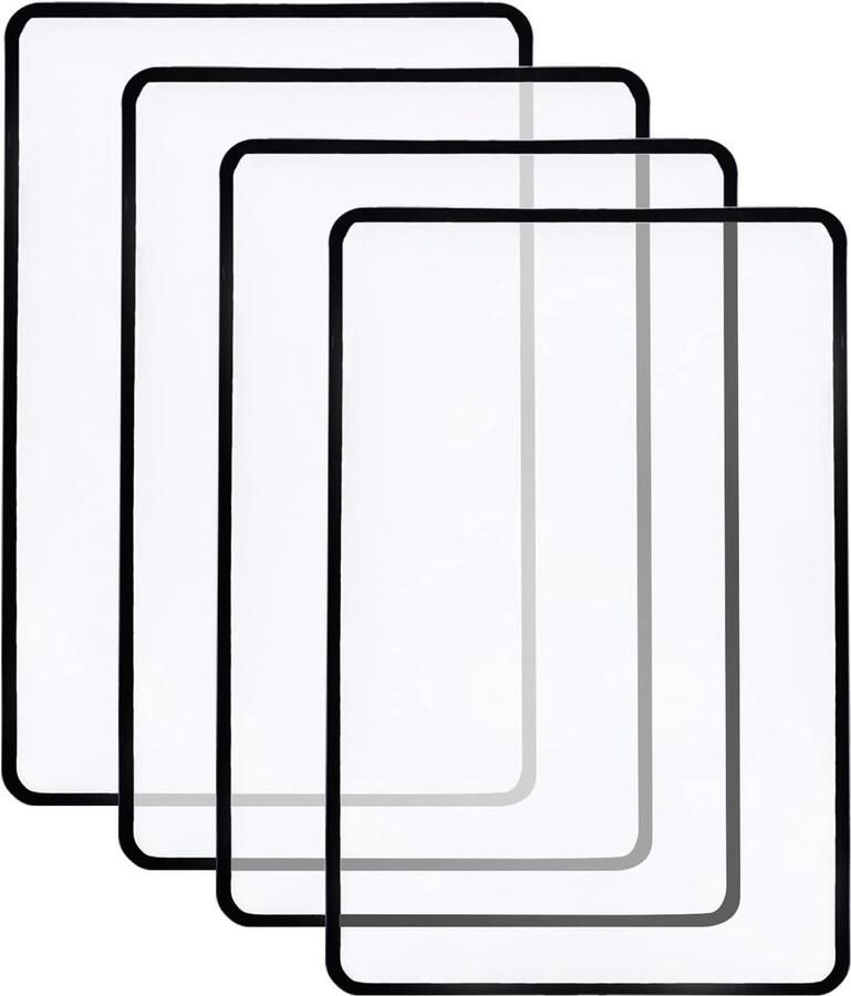 4 stuks volledige pagina vergrootglas om lezen 3x vergrootglas voor lezen perfecte handheld vergrootglas voor kleine letters boeken kaarten patronen (18 x 12 cm)