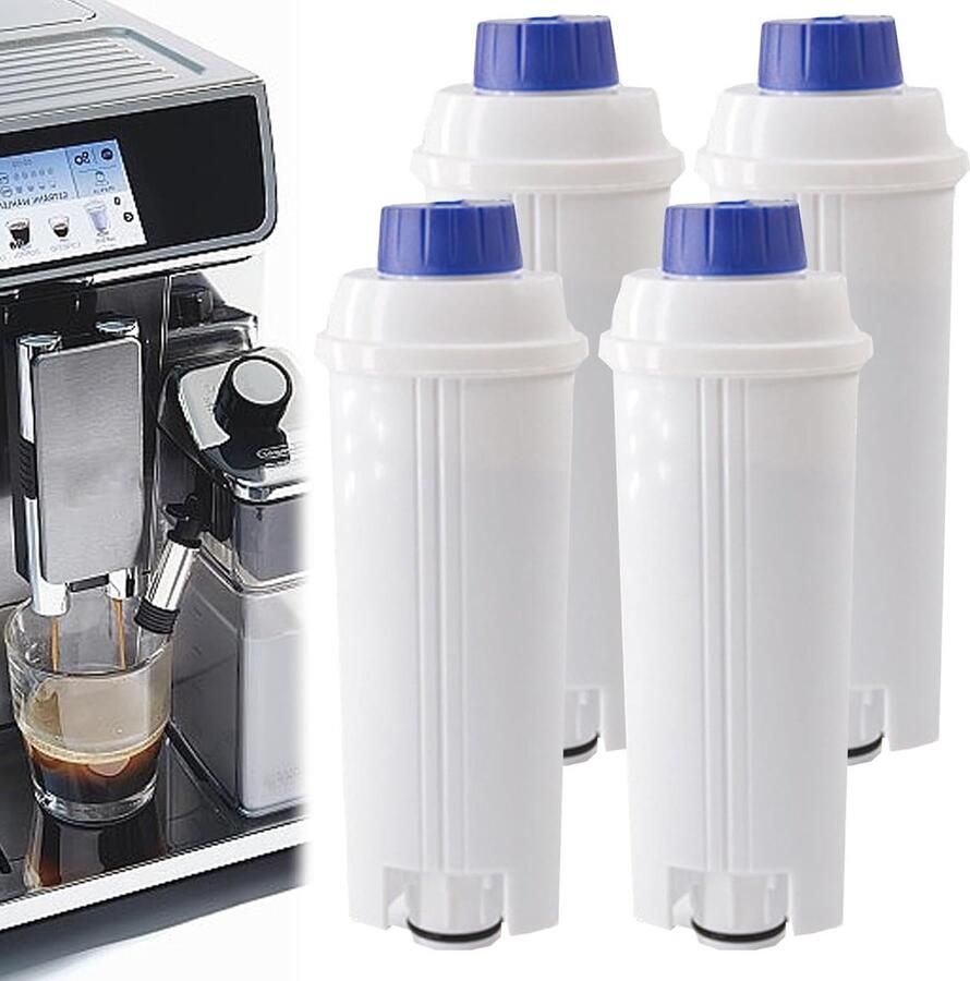 4 Stuks Waterfilter voor Koffiezetapparaat Actieve Koolstof Vervangingscartridge Compatibel met D L Sc002 Verbeterde Smaak en Kwaliteit van Koffie