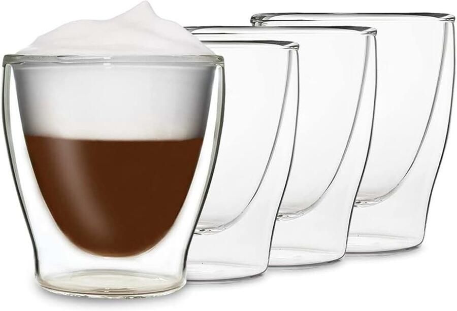 4 X 200ml starterglazen set dubbelwandige thermoglazen koffie theeglazen