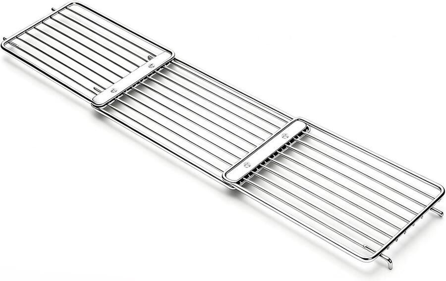 40-94 cm universeel roestvrij staal warmhoudrooster voor gas houtpellet grill rokergrill verstelbaar warmhoudrooster reserveonderdeel voor Weber CharBroil Nexgrill Pit Boss verstelbare
