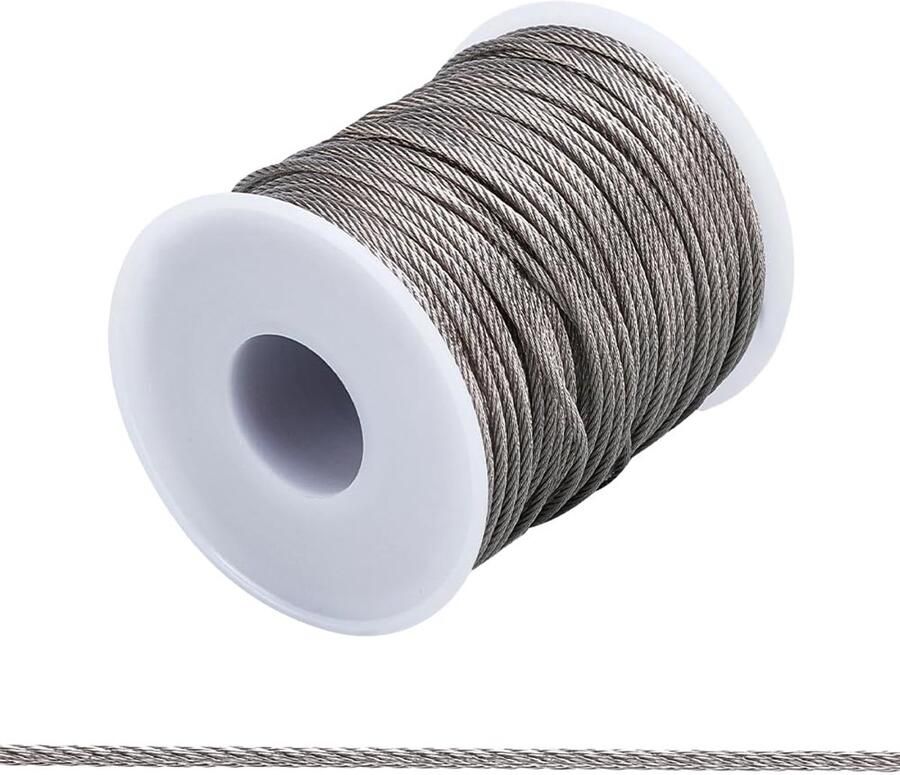 40 m 304 roestvrijstalen draad 1 5 mm 15 gauge meerstrengen sieradendraad rol met 20 lussen hulzen stoppers voor kralenwerk armbanden halskettingen doe-het-zelf sieraden maken
