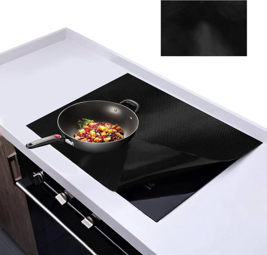 40 x 60 cm grote siliconen inductiekookplaat beschermmat inductie beschermmat inductie kookbescherming mat warmte-geïsoleerde pad voor inductiekookplaat (magnetisch)