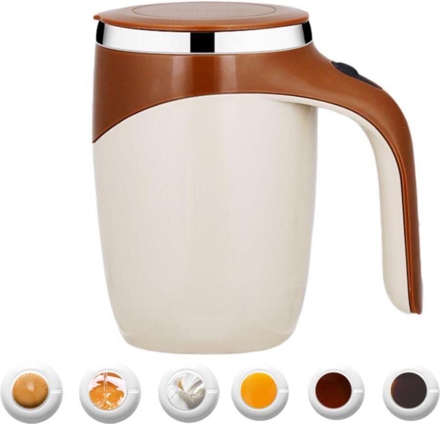 400 ml Volautomatische roestvrijstalen mengbeker Koffiekleur