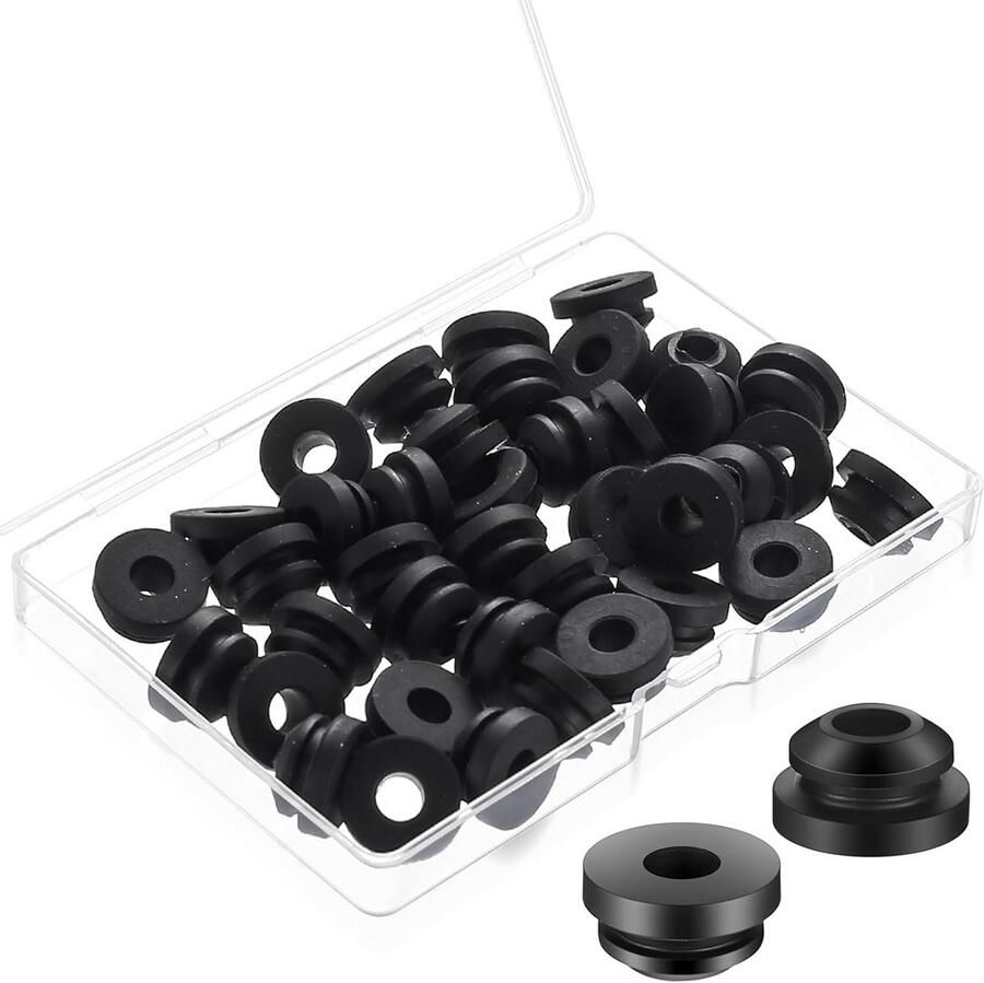 40x Universele Gasfornuis Pancaps Rubbers 5mm Rooster Voetjes voor Camper & Kookplaat