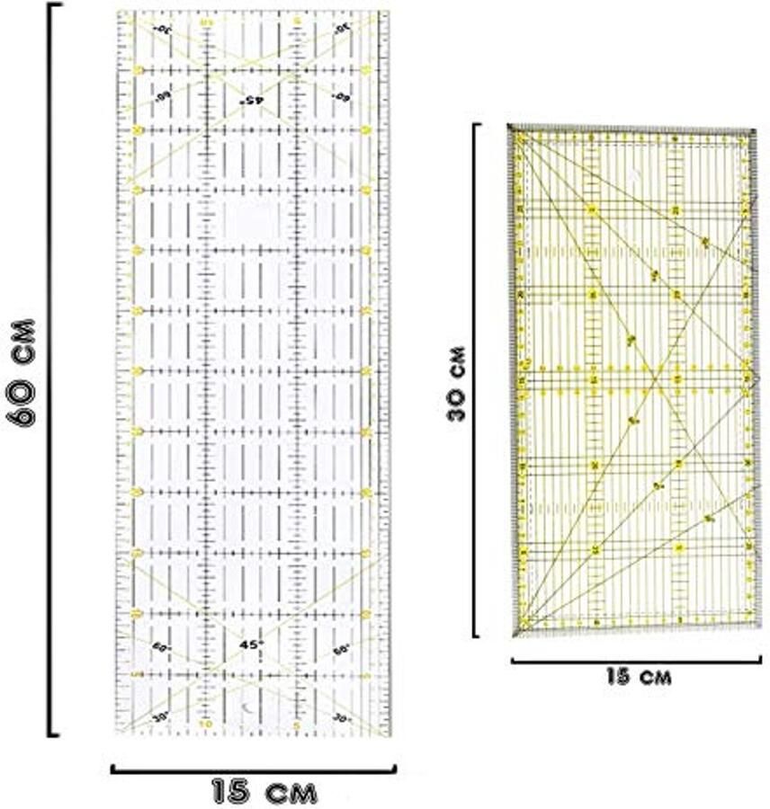 45 mm Roterende Snijder 5-laags Snijmat A2 Inclusief Reservemessen en Patchworklinialen