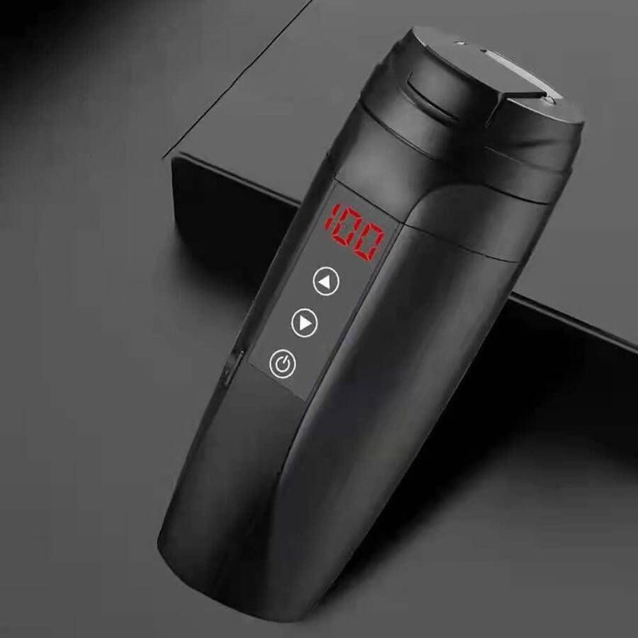 450ML Auto Verwarming Cup Sigarettenaansteker Waterkoker Elektrische Theeketel Verwarmde Water Cup Reisketel Zwart