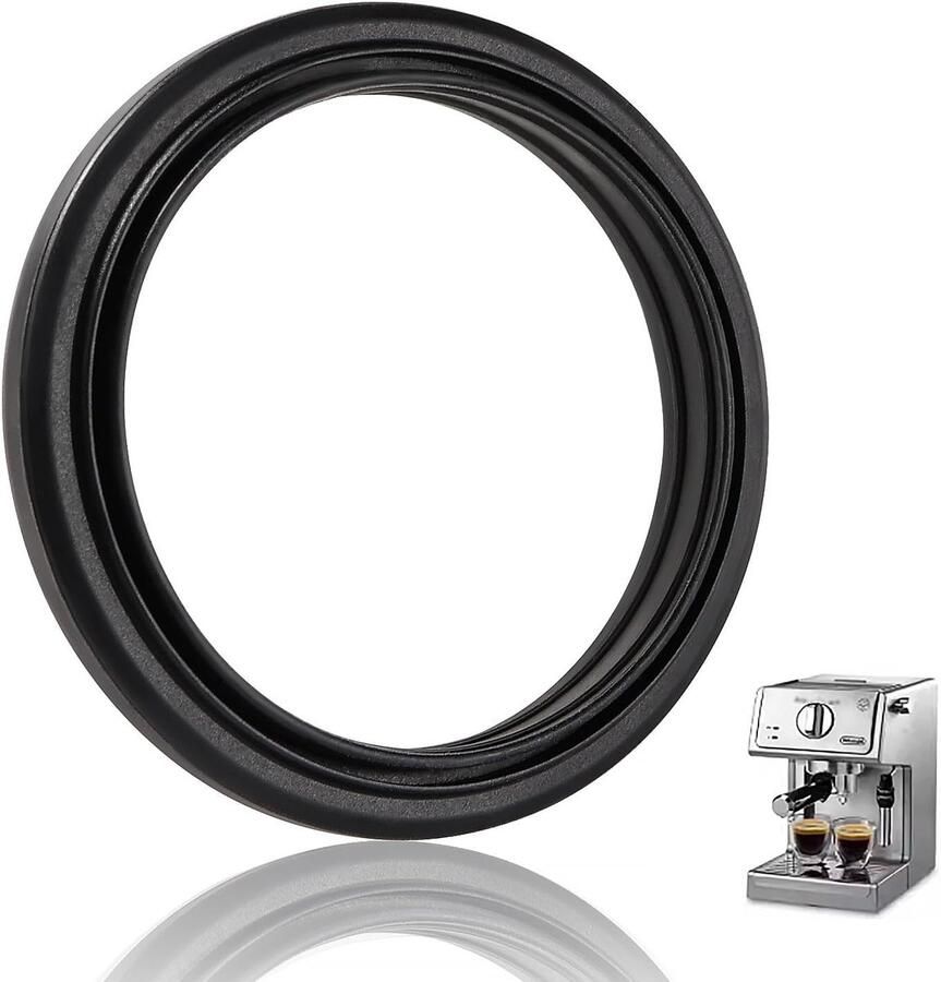 47mm Siliconen Stoomring Groepskoppakking Afdichtringen voor Espressomachine Compatibel met Delonghi Dedica EC680 685 Zwart