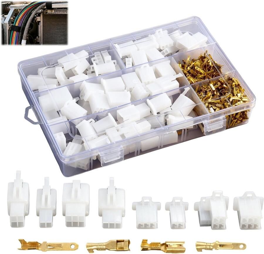 480 stuks 2 8 mm connectorset voor auto's elektrische klemmen voor autoconnectoren 2- 3- 4- en 6-polige connectoren voor auto motorfiets vrachtwagen en boten