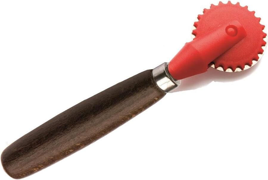 4cm Deeg Ravioli Stempelsnijder & Sealer Wiel Gebak Pasta Maker Houten Handvat