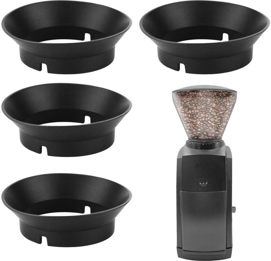 4st Pakking vervanging voor Baratza Encore Grinder Siliconen Koffiemolen Pakking Koffie vervanging Ring voor Baratza Virtuoso Koffiemolen & Elektrische Conische Burr Koffiemolen (Zwart)