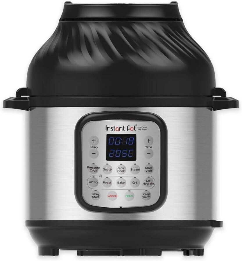 5 7 l Elektrische Multikoker met Airfryer 11-in-1 Snelkookpan Slowcooker Stoompan en Grill